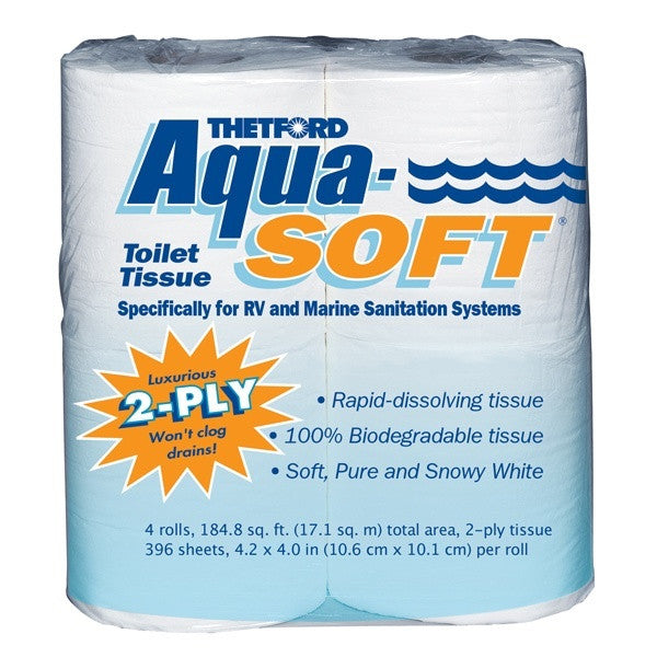 Thetford, Aqua Soft Tissue 4 Rolls/Packs