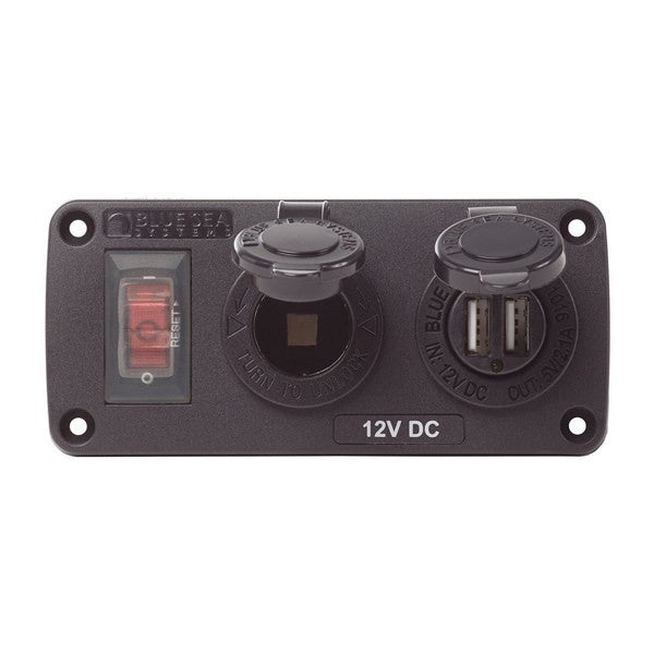 Blue Seas, Accy Panel W/Usb And Socket