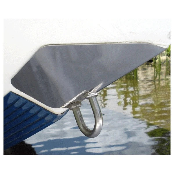 Keel Shield Gator Guard, Bowshield Bow Guard - Stainless Steel, 6.5"