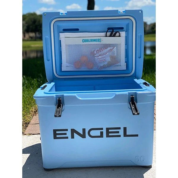 TackleWebs, Coolerwebs 15"W x 9"H White Hook/Loop Adhesive Pouch