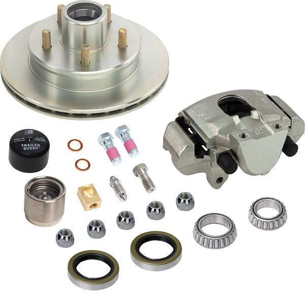 Dexter Axle, Disc Brake Kit, 3,750 lb Zinc Hub/Rotor with Zinc Caliper, Compl. Whl End Kit