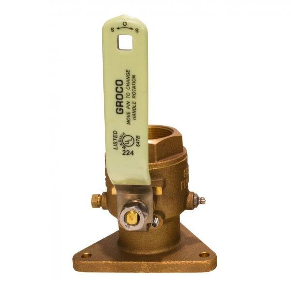 Groco Tri-Flanged Ball Type Seacock, 1"