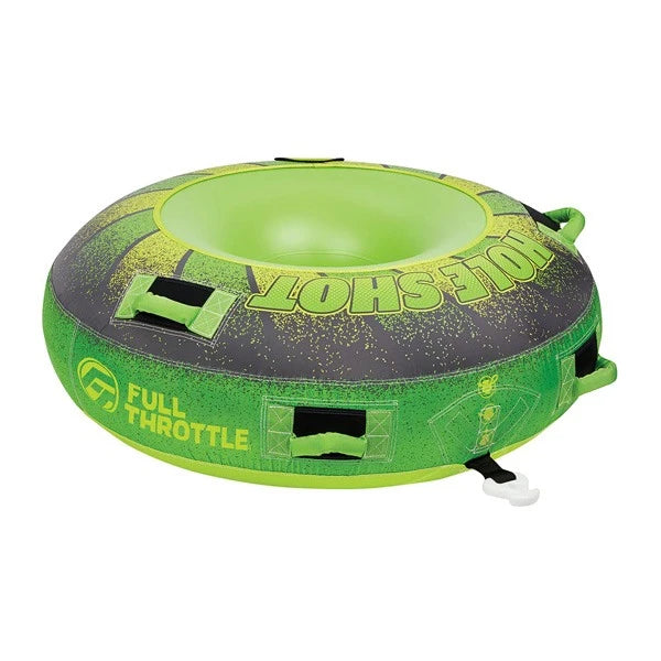Full Throttle, Hole Shot Towable Tube Green 1 Rider