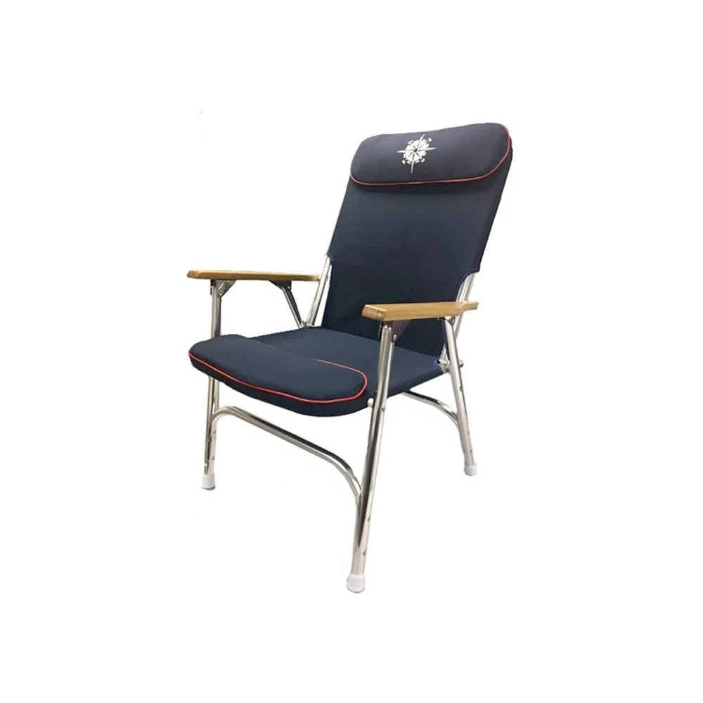Gen3 Marine, Navy Padded Aluminum Deck Chair High Back