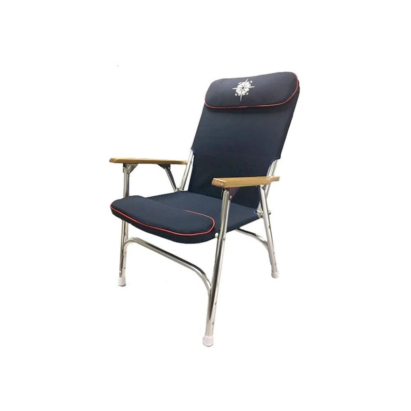 Gen3 Marine, Navy Padded Aluminum Deck Chair High Back