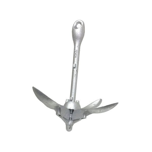 Gen3 Marine Galvanized Folding Grapnel Anchor, 3.5 lbs - Boat Size: 5' - 12'