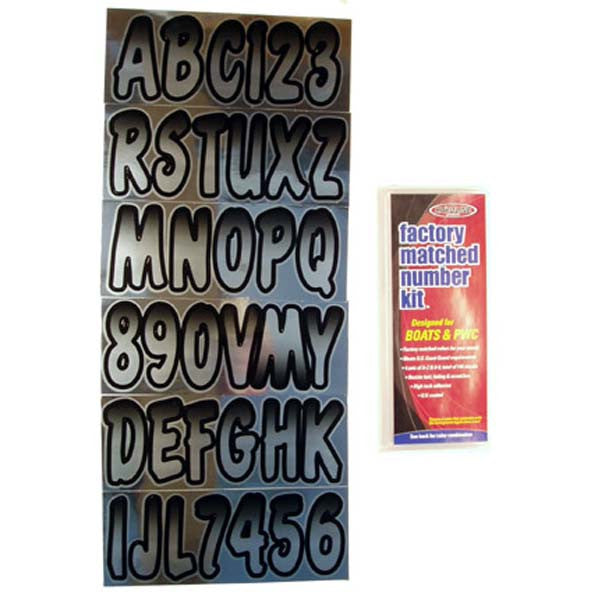 Hardline Products, Letter Kit Chrome/Black