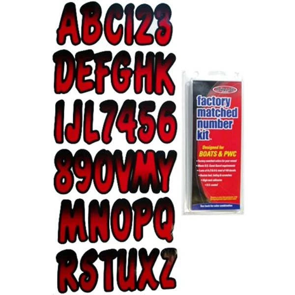 Hardline Products, Letter Kit Red/Black