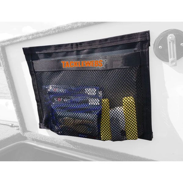 TackleWebs, 16"W x 12"H Black Hook/Loop Adhesive Pouch