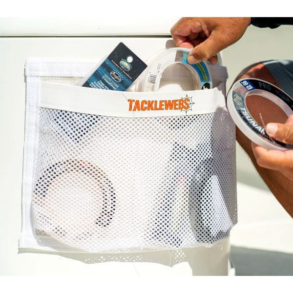 TackleWebs, 16"W x 12"H Hook/Loop Adhesive Pouch - White
