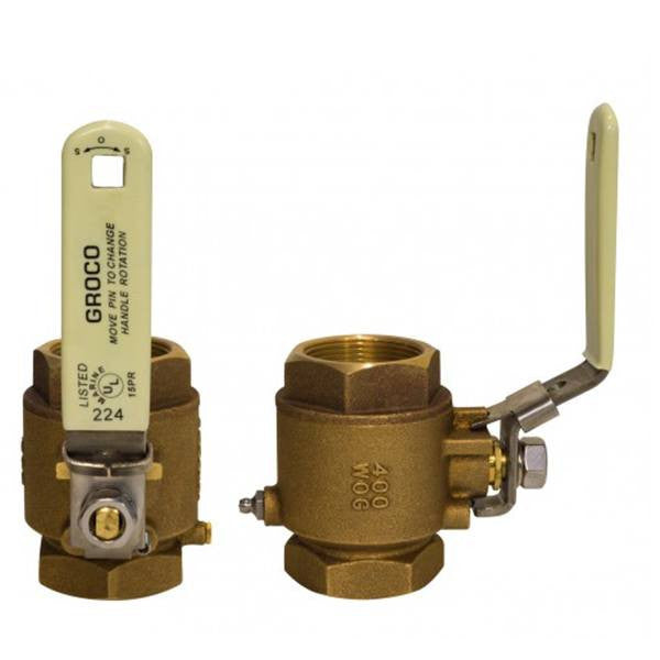 Groco, In Line Ball Valve W/Locking Handle