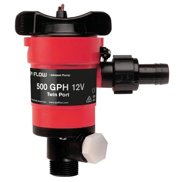 Johnson Pump, TWIN PORT AERATOR PUMP 1000 GPH 12V