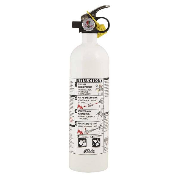 Kidde Fire Systems, Kidde 2 lb BC Mariner PWC Extinguisher w/ Metal Valve & Plastic Strap Bracket (Disposable)