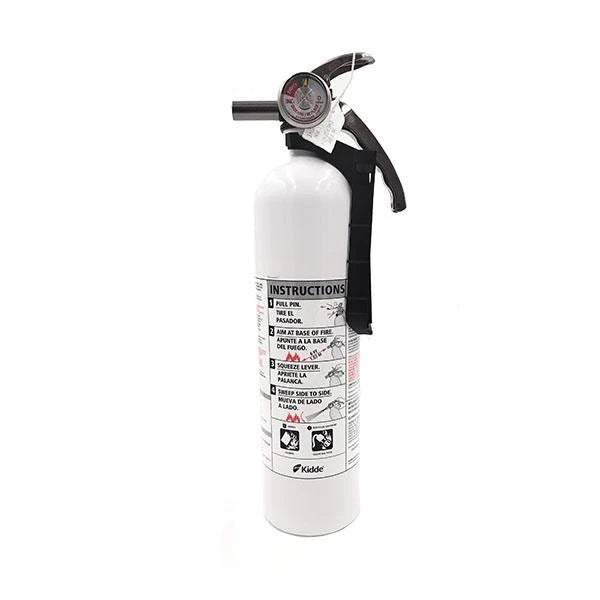 Kidde Fire Systems, Kidde 2.5 lb BC Mariner Extinguisher MAR10 w/ Metal Valve & Plastic Strap Bracket (Disposable)
