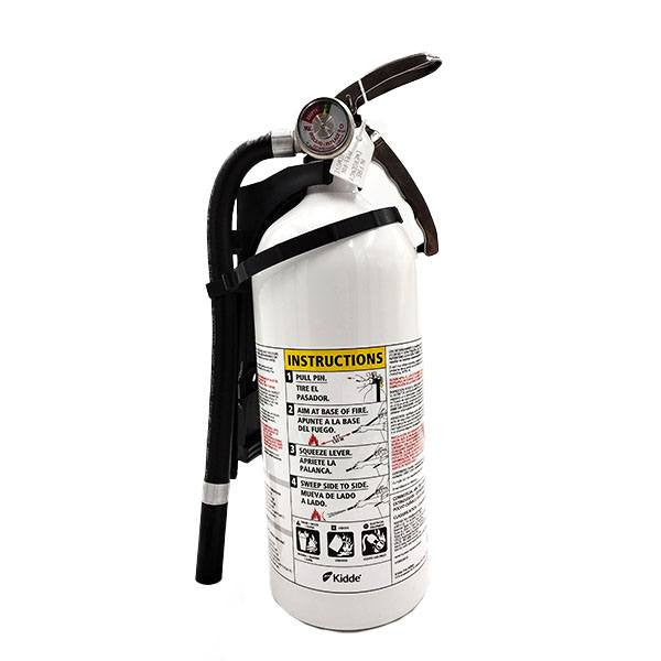 Kidde Fire Systems, Kidde 4 lb ABC Mariner Extinguisher MAR210 w/ Metal Valve & Plastic Strap Bracket (Disposable)