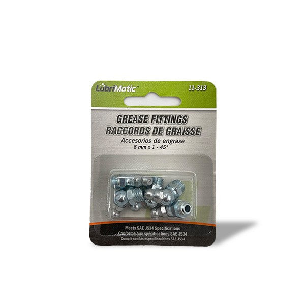 Lubrimatic Grease Fitting 8mm 45 Deg 5Pc