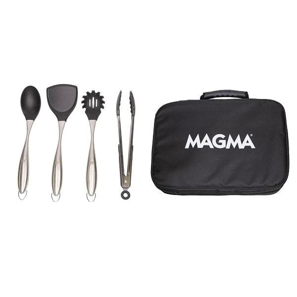 Magma Grills, Cooking utensil set, 5 piece, stainless steel and silicone