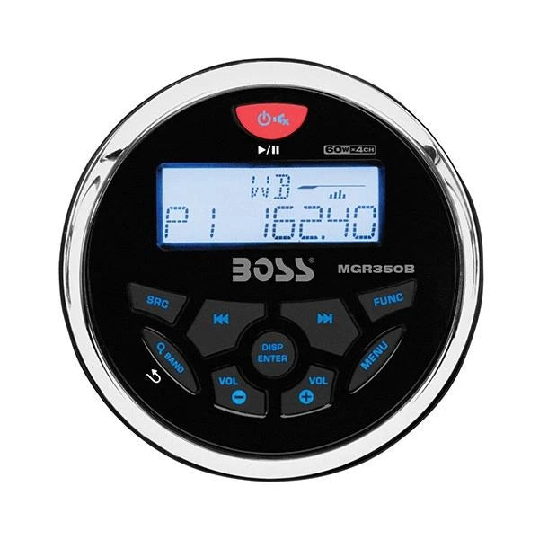 Boss Audio, Mgr350B Marine Gauge Style Radio-Mp3/Cd/Am/Fm/Rds Receiver