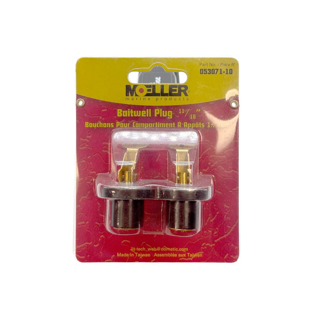 Moeller Marine, 11/16 IN ID DECK & BAIT WELL PLUG 2-PACK