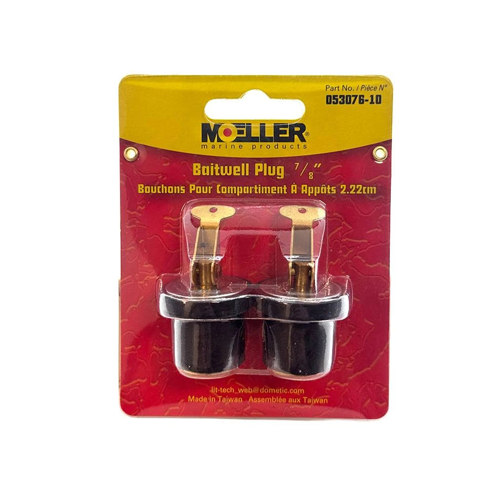 Moeller Marine, 7/8 IN ID DECK & BAIT WELL PLUG 2-PACK