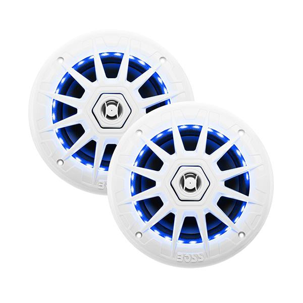 Boss Audio, Mrgb65 Coaxial Marine Speakers W/Rgb Led Lights-6.5
