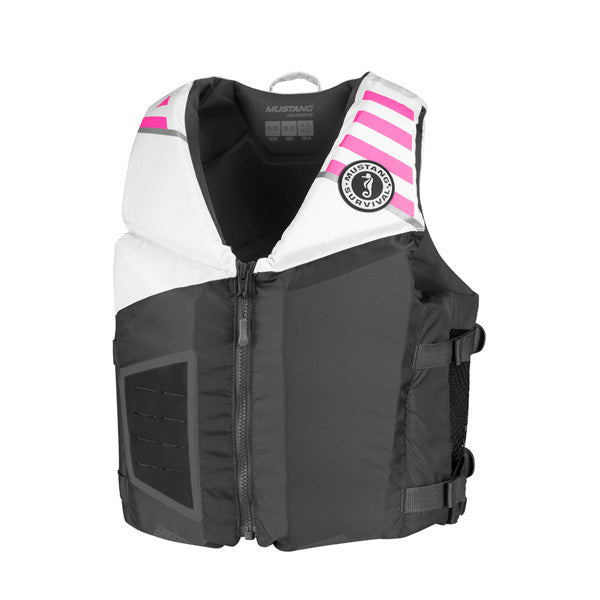 Mustang Survival, Youth Foam Vest-Gray/W/Pink