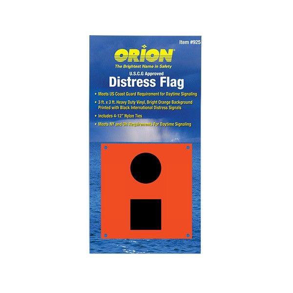 Orion Safety, Orion 925 Org Distress Flag 3Sq Feet