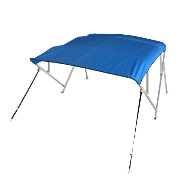 Gen3 Marine 4 Bow Pontoon Bimini Top 54” H x 8’ L 91-96” W Breathable UV-Mildew Resistant Fabric, Free Rear Support Poles, Bl