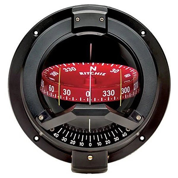 Ritchie Compass, Navigator, Bulkhead, Black, Red Combi dial