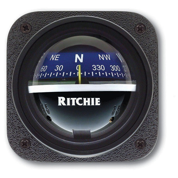 Ritchie Compass, Explorer, Bulkhead, Black, Blue dial