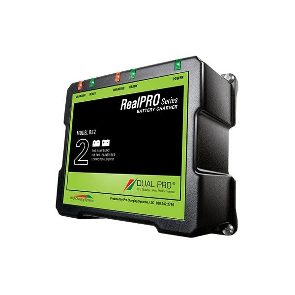 Dual Pro Chargers, RealPRO Series Battery Charger 2 Banks 6 Amps