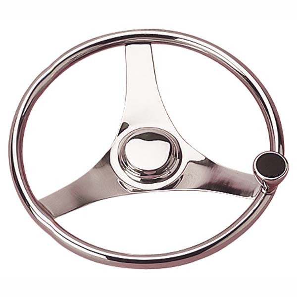Sea Dog Marine, S.S. 3 Spoke 15 1/2" Wheel W/Knob
