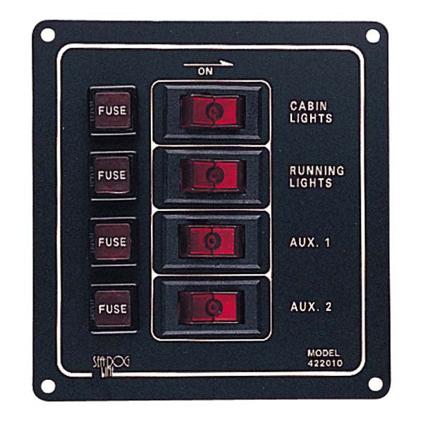 Sea Dog Marine, Switch Panel 4 Gang-Vertical