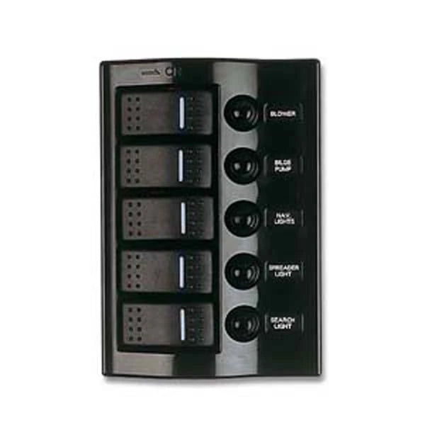 Sea Dog Marine, Five Wave Rocker Switch/Bkr Pnl