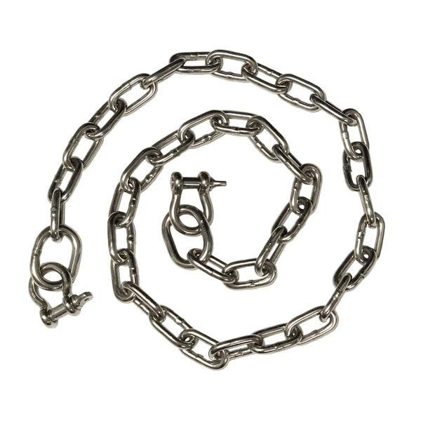 Gen3 Marine Stainless Steel Anchor Chain & Shackle Kit, 1/4" x 4' with 5/16" shackles