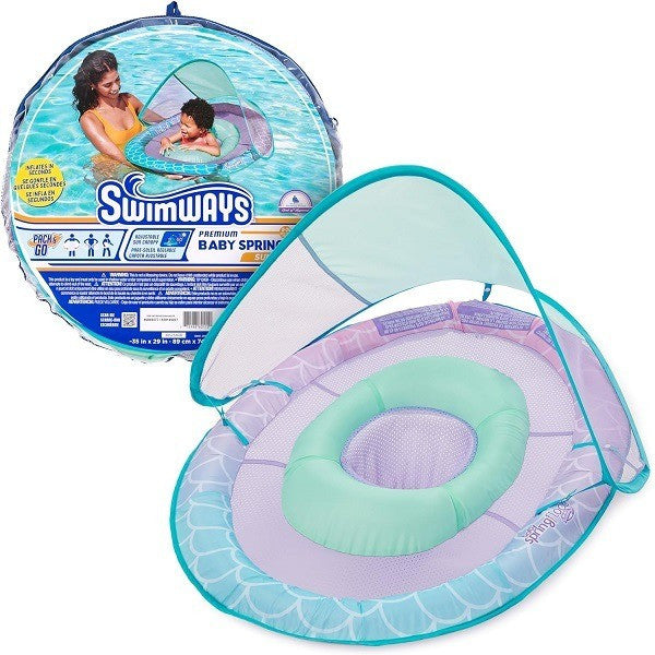 SwimWays, Mermaid - Premium Baby Spring Float with Hyper-Flate