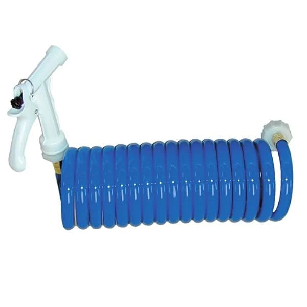 T-H Marine 15' Coiled Wash Down Hose, WDH-15B-B-DP