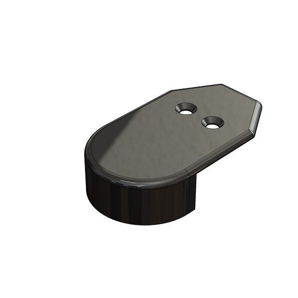 Taco Marine, 1-9/16" END CAP RUB RAIL BLACK PACKAGED