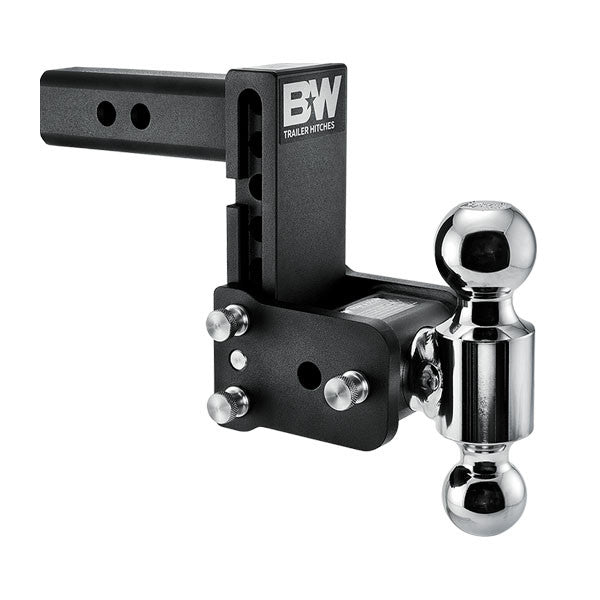 B&W Trailer, Tow & Stow 2 Ball Mount - 2", Drop - 5", Rise - 5-1/2" -  Black
