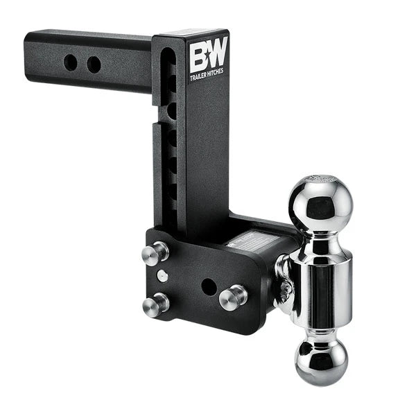 B&W Trailer, B&W Tow & Stow 2-Ball Mount - 2" Hitch, 7" Drop - Black, TS10040B