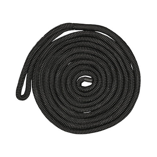 Custom Cordage Double Braid Dock Line - Black, 1/2" X 20'