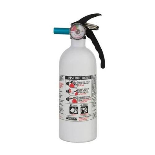 Kidde Fire Systems, Kidde 2 lb BC Mariner Extinguisher MAR5C w/ Metal Valve & Plastic Strap Bracket (Disposable)