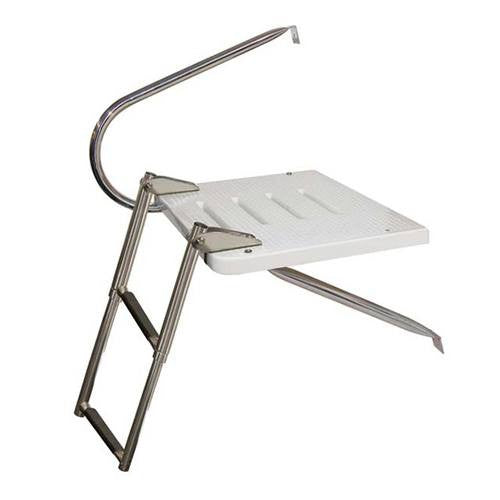 JIF Marine, O-B Swim Platform W/ 2 Step Over Platform Ladder