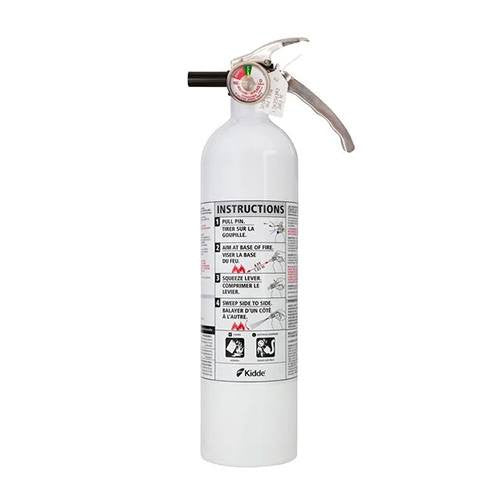 Kidde Fire Systems, Kidde 2.5 lb ABC Mariner Extinguisher MAR110 w/ Metal Valve & Plastic Strap Bracket (Disposable)