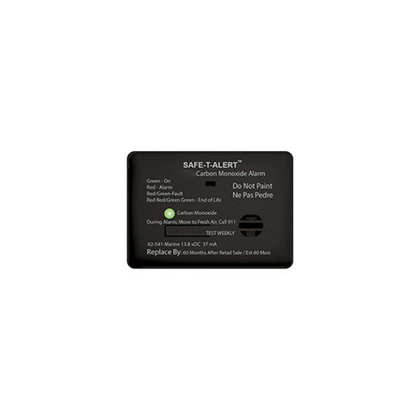 - None -, Carbon Monoxide Alarm - Black Surface Mount 12 vDC Hard Wire