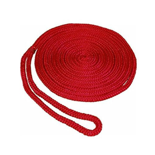 Custom Cordage Double Braid Dock Line - Red, 1/2" X 20'