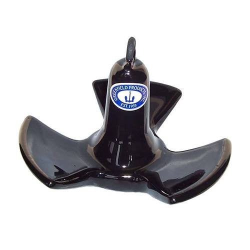 Greenfield Products, Greenfield Rubber Coated River Anchor - Black, 20 lbs - Boat Size: Up to 24'
