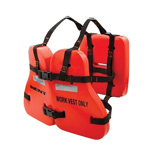 Kent Sporting Goods, Kent Vinyl Dip Orange Work Life Jacket, Universal - 30"-52" Chest Size