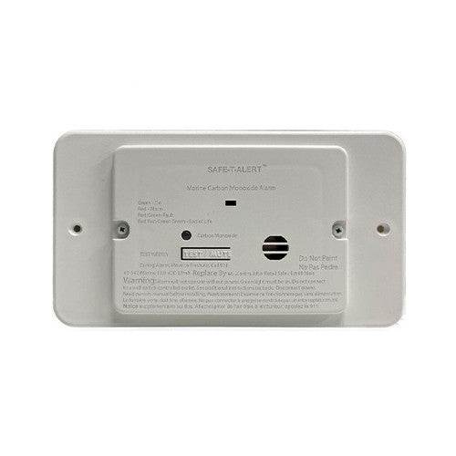 Marine Technologies, Carbon Monoxide Alarm, Listed For Marine Use - White Flush Mount w/Trim Ring 12 vDC Hard Wire