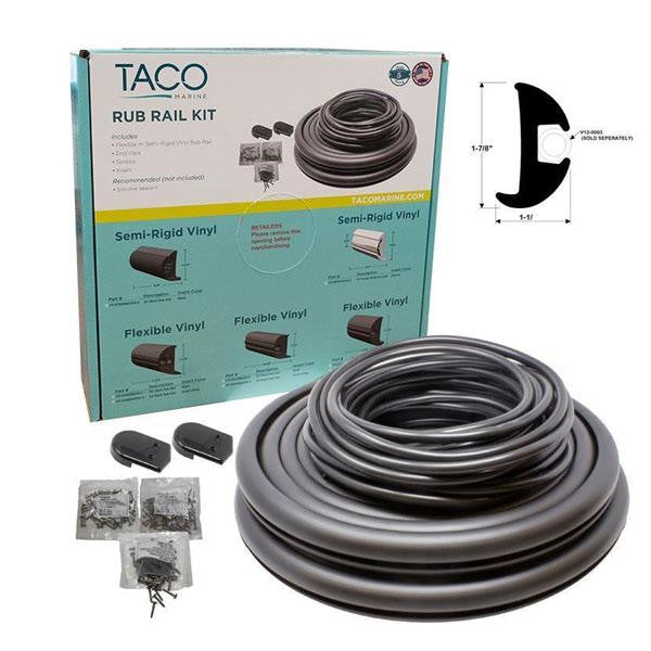 Taco Marine, Rub Rail Kit 7/8 X 70' Blk/Blk